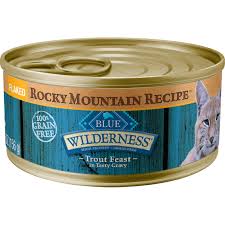 The food has a somewhat high amount of carbs, but excellent meat and fat quality. Blue Buffalo Wilderness Rocky Mountain Recipe Flaked Trout Adult Cat Food 5 5 Oz Food Treats Household Shop The Exchange