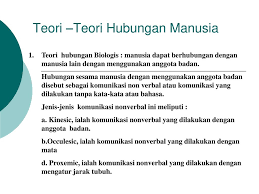 Yang sangat radikal di segala lini kehidupan. Konsep Hubungan Sesama Manusia