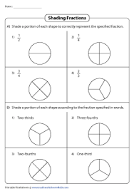 halves thirds and fourths worksheets