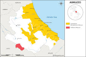 Abruzzo reality works as part of a qualified real estate agency, providing complete property services for our overseas clients. Abruzzo Map Of Vineyards Wine Regions