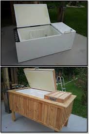 Old Fridge Turned Into Ice Box Brilliant For Outdoor Partiesss Refrigerador Viejo Bricolaje Para El Hogar Diy Muebles Ideas