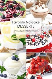 Favorite No Bake Desserts Desserts Easy Baking Recipes Desserts Dessert Recipes