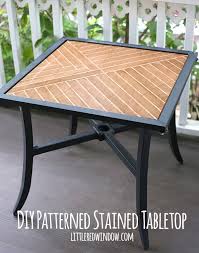 I want the tabletop to be smooth, so i think that plywood would be ruled out, but maybe i am wrong here. How To Make A Patterned Stained Tabletop Little Red Window
