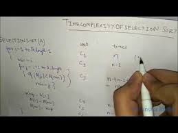 Time Complexity Of Selection Sort Algorithm Youtube