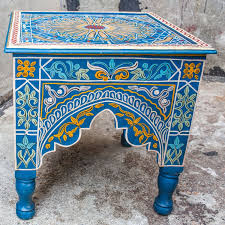 Hand Painted Tables Moroccan Furniture Boho Style Furniture Painted Furniture