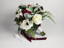 Maybe you would like to learn more about one of these? White Rose And Anemone Wedding Bouquet With Lambs Ear And Succulents Silk Wedding Bouquet Accessories Weddings Pcpplasticos Co