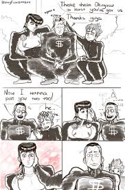 #jojo #diamond is unbreakable #anime #jotaro #jjba #jojo's bizarre adventure #kira #okuyasu #koichi #killer queen #s bizarre adventure #part 4 ­. Df911911 On Twitter Whatever You Do For Your Dearests Jjba Josuyasu Josuke Okuyasu Koichi