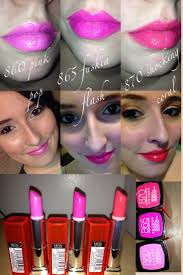 Maybelline vivids! Loving these lipsticks! Pink pop is a very blue based  barbie pink and its