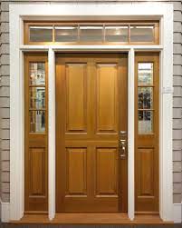 Secure the door by nailing through the exterior casings and into the jambs. 4 Panel Exterior Door With 3 Lite Over 1 Panel Sidelites 5 Lite Transom To Complete The Hardwood Exterior Doors Interior Exterior Doors Custom Exterior Doors