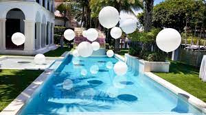Maybe you would like to learn more about one of these? Gold And White Backyard Party Decorations Backyard Party Pool Wedding Decorations