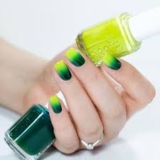 Black And Green Ombre Nails Nail And Manicure Trends A simple ombre nail design for a fresh popping nail art.
