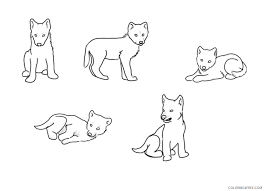 Printable dog wolf coloring page. Wolf Outline Coloring Pages Free Lineart Wolf Cubs By Printable Coloring4free Coloring4free Com