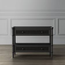 White lacquer 3 drawer nightstand, bungalow 5 bryant 3 drawer side table in white blue hand home. Colonial Cane 2 Drawer Nightstand Bedside Table Williams Sonoma