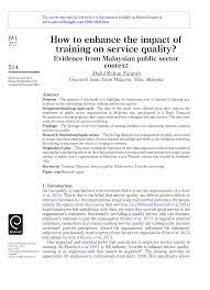 Research on professional development and teacher change research on for teacher training: Pdf How To Enhance The Impact Of Training On Service Quality