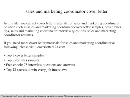 Cover letter examples for marketing that put you in the shopping cart. Sales And Marketing Coordinator Cover Letter