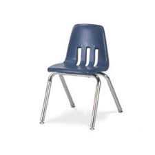 Virco 9014 School Chair 14 Seat Height Navy Seat Chrome Frame Preschool Classroom Chairs School Chairs Durable Chairs