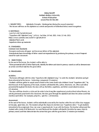 Prepare for class by writing clear lesson plans that are easy to read. Lesson Plan 1 Alphabetic Principle Pdf Educational Assessment Dyslexia