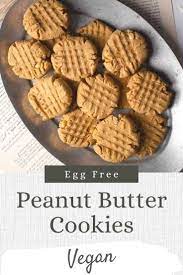 Peanut Butter Cookies Without Eggs Vegan Recipe In 2022 Vegan Peanut Butter Cookies Chewy Peanut Butter Cookies Butter Cookies