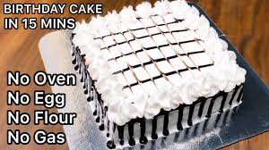 How do you replace egg in cake? Birthday Cake In 15 Minutes Without Oven Egg Flour Gas Super Easy Cake Recipe Bread Cake Youtube
