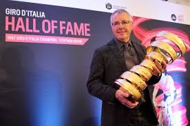 Play sound before posing with the special hall of fame trophy that is a replica of the giro d'italia winner's infinito trophy, moser recalled his career with several special anecdotes. Stephen Roche Inducted Into Giro D Italia Hall