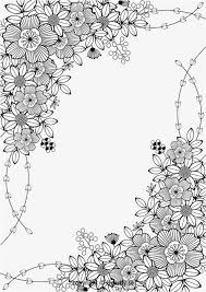 These flower coloring pages are perfect for adults. Simple Flower Border Coloring Pages Novocom Top
