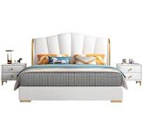 Luxury Leather Soft Bed with Storage - Perfect for King & Queen