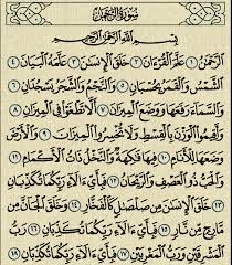 شرح وتفسير سورة الرحمن Surah Ar Rahman Math Sheet Music Surah Ar Rahman