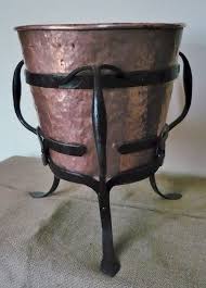 Arts And Crafts Log Coal Bucket In Copper Arts And Crafts Arts Crafts Style Copper Art