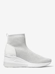 Skyler Metallic Stretch Knit Sock Sneaker Michael Kors