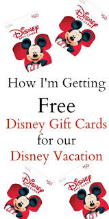 How I M Getting Free Disney Gift Cards For Our Disney Vacation Disney Gift Card Disney World Tips And Tricks Disney Cards