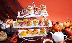 Royal Park Hotel S Halloween Afternoon Tea Afternoon Tea Pumpkin Tarts Blueberry Jelly