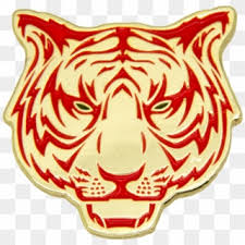 Erase the guide lines from within the enclosed figure. Tiger Head Pin Gold Red Open Mouth Tiger Drawing Hd Png Download 1155x1155 1253255 Pngfind