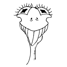 Smiling Ostrich Free Svg