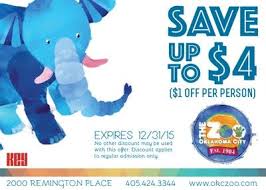 This Coupon Is Good For 1 Off Admission For Up To Four People At The Oklahoma City Zoo Botanical Garden Travel And Tourism Oklahoma Fun Oklahoma City Zoo