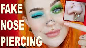 What happens during a nose piercing? Diy Fake Nose Chain Piercing Evelina Forsell Youtube