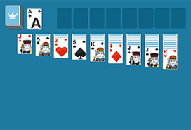 Il y a plusieurs cartes des piles déjà placées sur le plateau, et un gros tas en haut à gauche. Tous Nos Jeux De Solitaire Gratuits