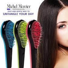 The detangler brush's flexible head bends to you, giving you a soothing scalp massage and swift yet soft brushing. Michel Mercier Detangling Brush As Seen On Tv