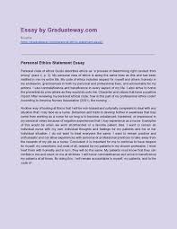 Personal Ethics Statement Essay Sample Essay Ethics Essay Examples