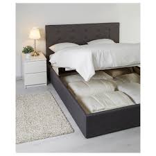 Gvarv Skiftebo Dark Grey Grey Ottoman Bed Standard Double Ikea Bettgestell Ikea Bett Bett Lagerung
