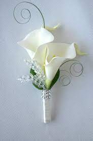 Calla Lilies Wedding Ladies Corsage Or Double Buttonhole More Colours Available Home Furniture Diy Wedding S Buket Perkawinan Buket Pengantin Calla Lily