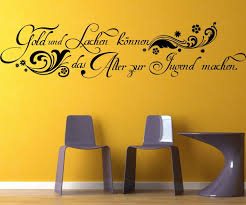 Wandtattoo Spruch Gold Lachen Jugend Sprüche Aufkleber Zitat