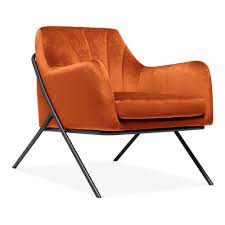 Accent chairs armchairs barstools bean bags dining chairs office chairs rocking chairs. Burnt Orange Bailey Armchair Fabric Upholstered Modern Furniture