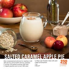 270 Calories Salted Caramel Apple Pie 310 Shake Recipes Nutrition Shake Recipes Shake Recipes