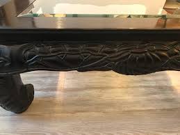 Op art tile top rattan coffee table vintage black white orbs mid century modern. Large Square Asian Style Hand Carved Coffee Table For Sale At 1stdibs