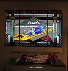 Polycarbonate windows are roughly 50% of the weight of glass, and a thinner gauge can be used on the sides and rear window for an even greater weight. Stained Glass Plus Wind Tunnel Model Picture Of Unser Racing Museum Albuquerque Tripadvisor