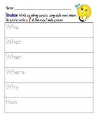 Question Words Who What When Where Why And How Early Childhood Literacy This Or That Questions Words
