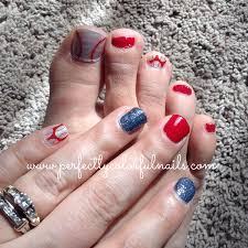 Baseball Inspired Mani Pedi Color Street 100 Nail Polish Strips In Home Run Sugar Factory Moon Ri Color Street Nails Nail Color Combos Nail Polish Strips