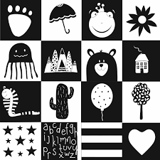 Black And White Baby Toys Etsy Monochrome High Contrast Black And White Stimulation Cards For Etsy In 2020 Baby Flash Cards Black And White Baby Baby Toys Diy