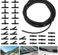 Kit Tuyau Lave-Glace 5m + Raccords - Caoutchouc Souple Pour Nettoyage  Pare-Brise Voiture