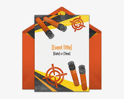 One Of Our Favorite Free Birthday Party Invitations Free Printable Nerf Gun Birthday Party Invitations Png Image Transparent Png Free Download On Seekpng